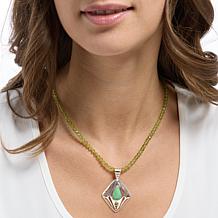 Jay King Sterling Silver Peridot & Variscite Beaded Necklace