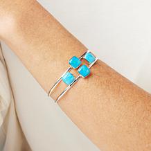 Jay King Sterling Silver Peruvian Turquoise Doublet Cuff Bracelet