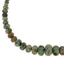 Jay King Sterling Silver Pistachio Chrysocolla Graduated Bead Necklace