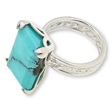 Jay King Sterling Silver Rectangular Campitos Turquoise Ring
