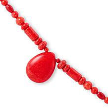 Jay King Sterling Silver Red Coral Necklace