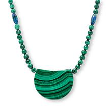 Jay King Sterling Silver Reversible Malachite and Azurite Necklace