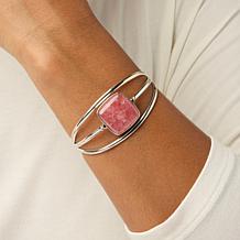 Jay King Sterling Silver Rhodochrosite & Lapis Reversible Flip Cuff