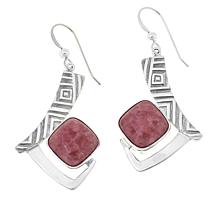 Jay King Sterling Silver Rhodochrosite Drop Earrings