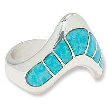 Jay King Sterling Silver Sonoran Blue Turquoise Inlay Ring