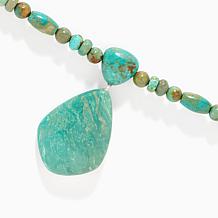 Jay King Sterling Silver Spruce Mountain Turquoise Beaded Necklace