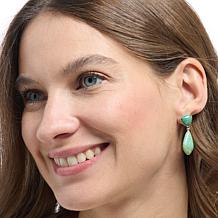 Jay King Sterling Silver Spruce Mountain Turquoise Drop Earrings 