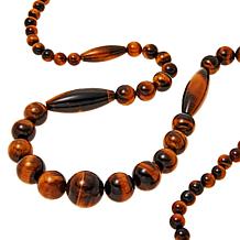Jay King Sterling Silver Tiger's Eye Quartz Bead 36-1/2" Necklace