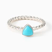 Jay King Sterling Silver Turquoise Stackable 3-Piece Ring Set