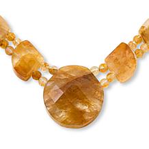 Jay King Sterling Silver Yellow Quartz 18" Necklace