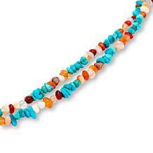 Jay King Turquoise and Jelly Opal Bead 2-Strand 18" Necklace