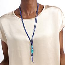 Jay King Turquoise and Lapis 2-Strand Reversible Beaded Necklace 