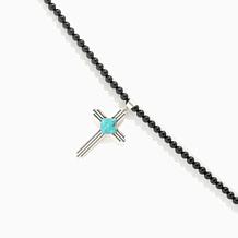 Jay King Turquoise and Midnight Chalcedony Pendant Necklace