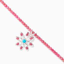 Jay King Turquoise Peruvian Turquoise & Baroque Rose Rhodonite Pend...