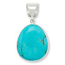 Jay King Tyrone Turquoise Sterling Silver Pear Pendant