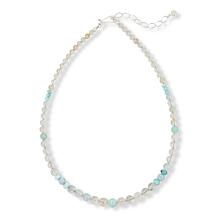 Jay King White Topaz and Blue Larimar Beaded Necklace