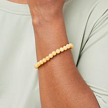 Jay King Yellow Aragonite Bead Stretch Bracelet