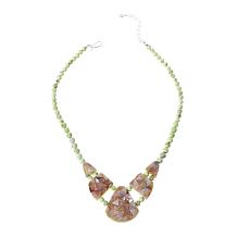 Jay King Yellow Meadow Stone & Bluefer Shell Inlay Reversible Necklace