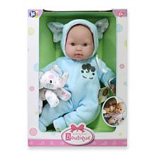 JC Toys Berenguer Boutique 15" Soft Boy Baby Doll w/ Elephant Outfit
