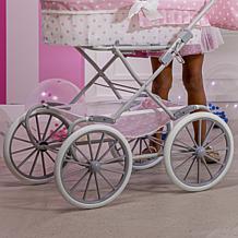 JC Toys Berenguer Boutique Deluxe Royal Baby Doll Pram in Pink
