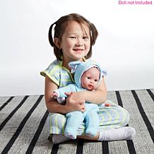JC Toys Berenguer Boutique Doll Outfit Blue Elephant Themed Onesie