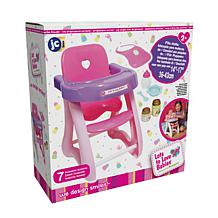 JC Toys For Keeps Playtime! Baby Doll High Chair and Play Accessories