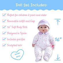 JC Toys La Baby 16" Caucasian Soft Body Baby Doll