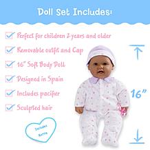 JC Toys La Baby 16" Hispanic Soft Body Baby Doll