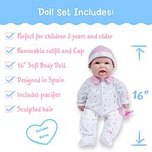 JC Toys La Baby 16" Smiling Soft Body Baby Doll