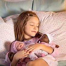 JC Toys La Baby Doll with Pink and White Outfit