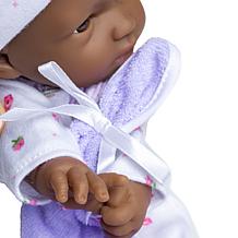 JC Toys La Baby Doll with Purple Onesie