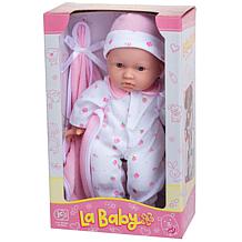 JC Toys La Baby Doll with White and Pink Onesie