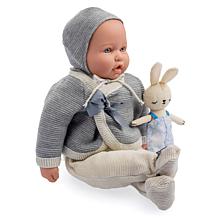 JC Toys La Baby Original 17" Soft Weighted Body Gray Set - Blue Eyes
