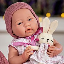 JC Toys La Newborn ROYAL Collection 15in Real Girl Baby Doll -Pink Set