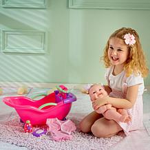 JC Toys Lots to Love Babies 14" Baby Doll & Bath Shower Gift Set