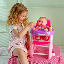 JC Toys Lots to Love Babies 14" Baby Doll and High Chair Gift Set