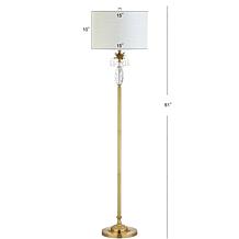 Jonathan Y Adalyn 61"   Crystal and Brass LED Floor Lamp