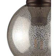 Jonathan Y Atlas 7.75" Metal & Bubbled Glass LED Flush Mount Light