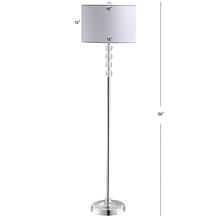 Jonathan Y Aubrey 59.5" Crystal and Chrome LED Floor Lamp