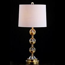 Jonathan Y Avery 27.5" Crystal and Brass LED Table Lamp - Set of 2