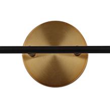 JONATHAN Y Black and Brass Caleb 18" 2-Light Brass Wall Sconce