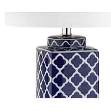 JONATHAN Y Blue and White Clarke 23" Chinoiserie LED Table Lamp