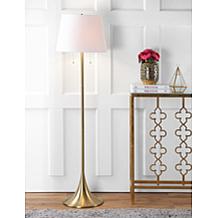 JONATHAN Y Brass Amelia 63" Metal LED Floor Lamp