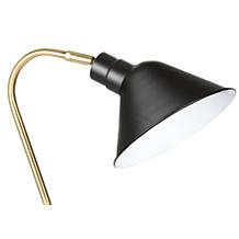 JONATHAN Y Brass Gold and Black Mae 20.25" Brass LED Task Lamp