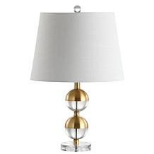 JONATHAN Y Brass Jules 23" Crystal Mini LED Table Lamp