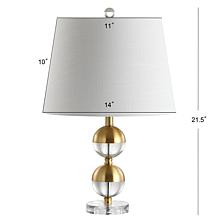 JONATHAN Y Brass Jules 23" Crystal Mini LED Table Lamp