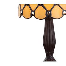 JONATHAN Y Bronze Campbell Tiffany-Style 12.5" LED Table Lamp
