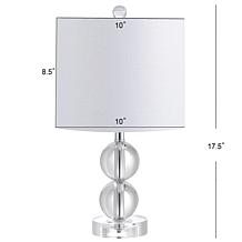 Jonathan Y Brooklyn 17.5"  Crystal LED Table Lamp - Clear
