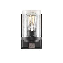 Jonathan Y Bungalow 4.5" Iron/Seeded Glass Rustic LED Vanity Light
