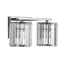 Jonathan Y Chrome Coco Prism Vintage Glam Vanity Light 6.25x13.5x6.75